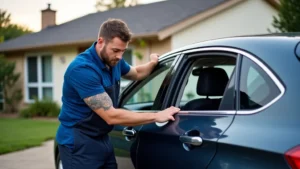 فتح سيارات أمام البيت