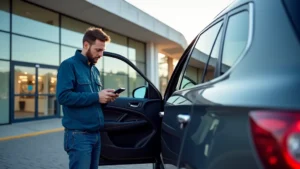 فتح سيارات أمام المول