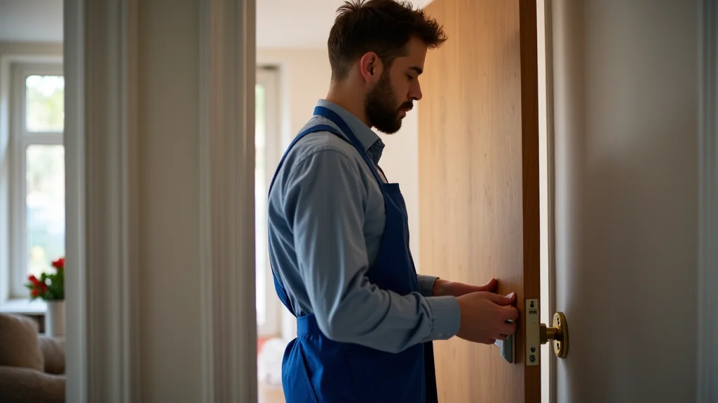 فني مفاتيح عند الباب